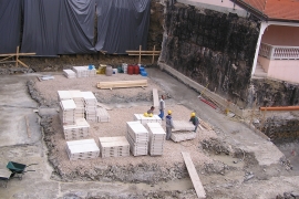 podložni beton temeljev je izdelan